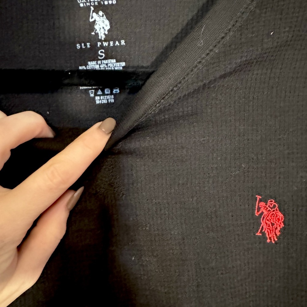 Mens S polo waffle longaleeve shirt